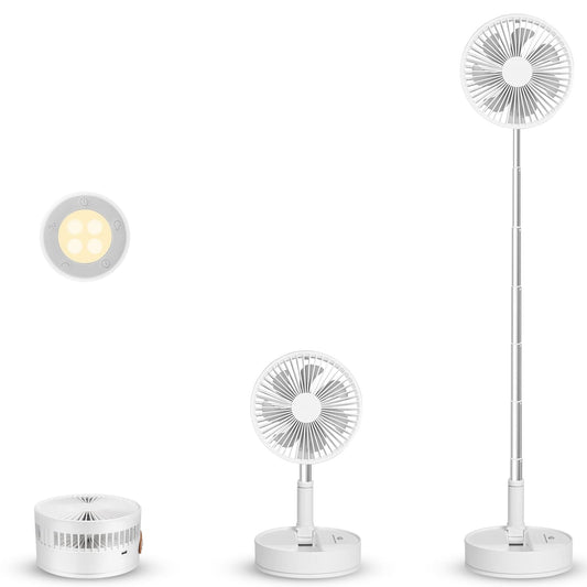 BAETI Portable Fan, 7200mAh Portable Oscillating Standing Fan with Remote Control, Adjustable Height With 4 Speeds Foldable Table Fan for Office