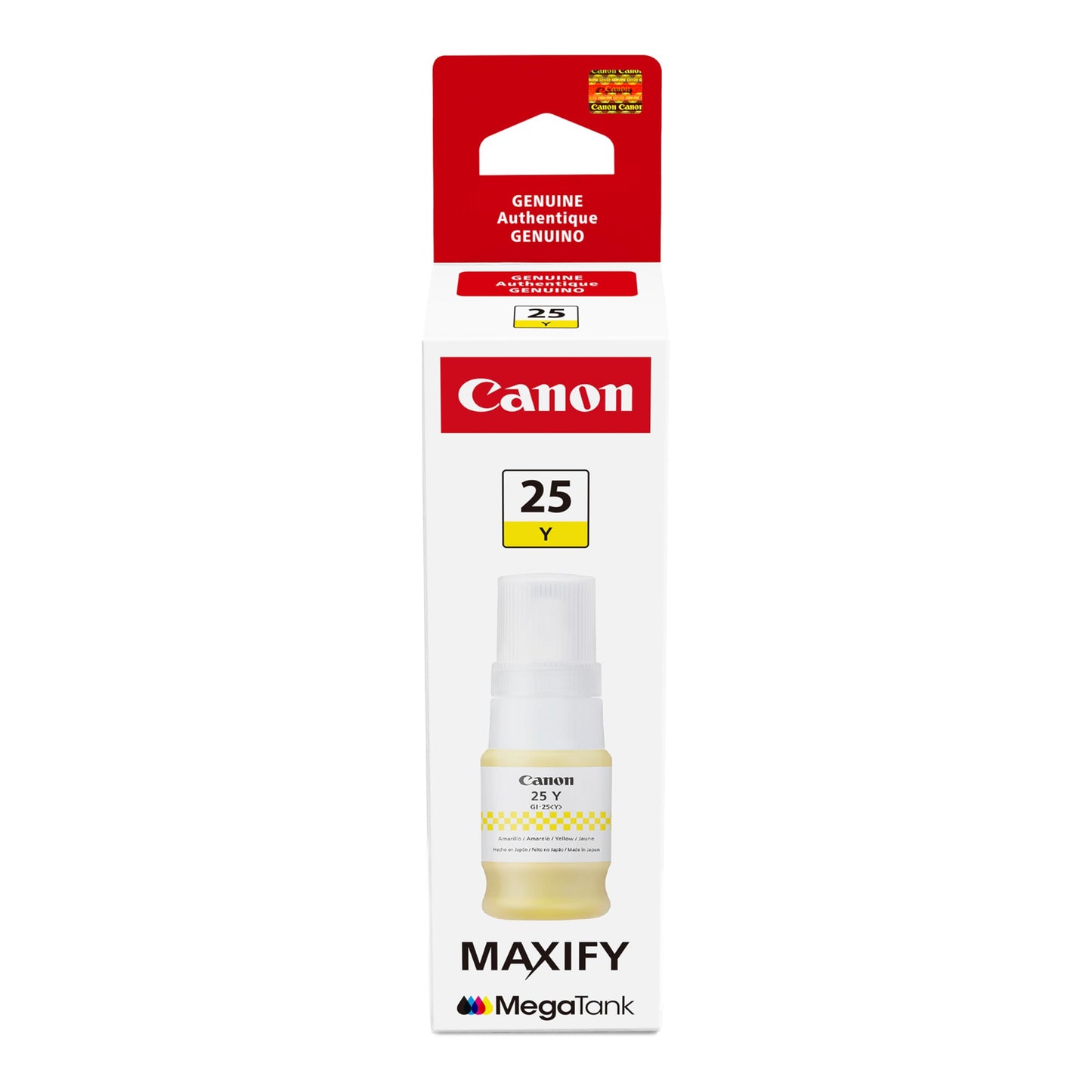 Canon GI-25 Genuine Yellow Ink Bottle, Compatible with Megatank GX2020, and GX1020 Printers