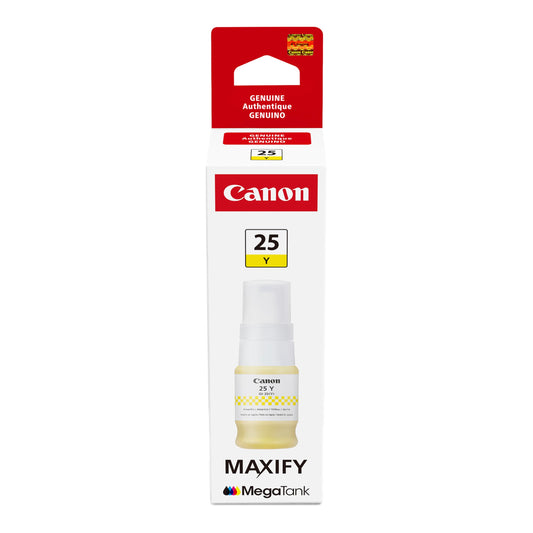 Canon GI-25 Genuine Yellow Ink Bottle, Compatible with Megatank GX2020, and GX1020 Printers