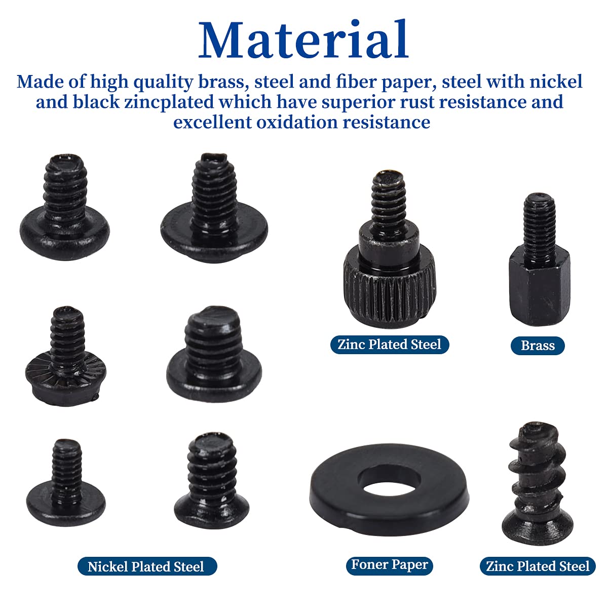 400PCS Computer Screws Motherboard Standoffs Assortment Kit for Universal Motherboard, HDD, SSD, Hard Drive,Fan, Power Supply, Graphics, PC Case