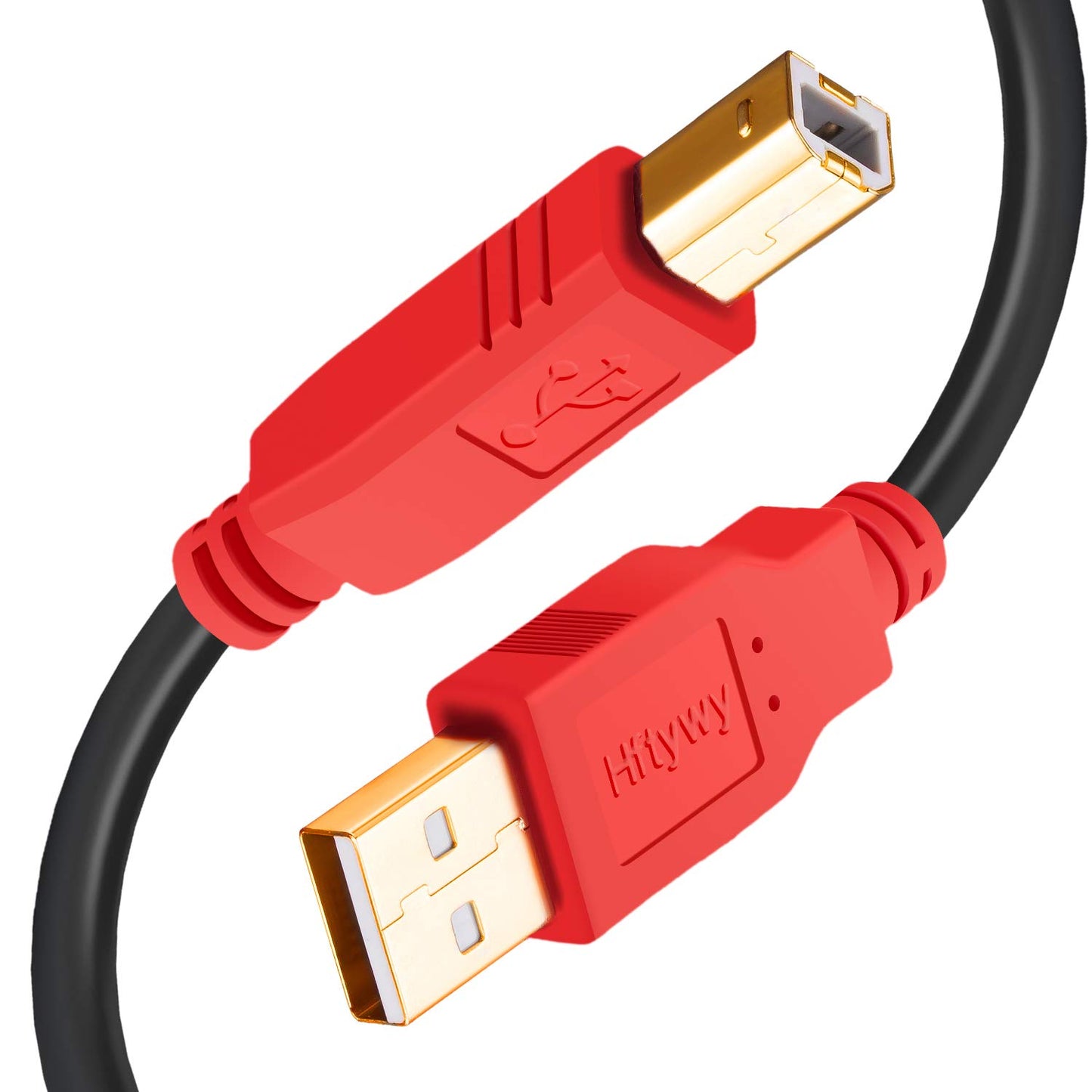 Printer Cable, 30FT Type A-Male to B-Male Cable Compatible with HP, Canon, Epson, Dell, Brother, Lexmark, Xerox, Samsung etc