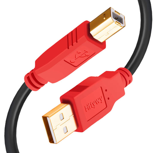 Printer Cable, 30FT Type A-Male to B-Male Cable Compatible with HP, Canon, Epson, Dell, Brother, Lexmark, Xerox, Samsung etc