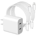 iPhone 14 Super Fast Charger,Dual Port USB C Charger,iPhone Charger Fast Charging Block,Quick Apple USB C Wall Adapter Plug,2Pack Type C Lightning