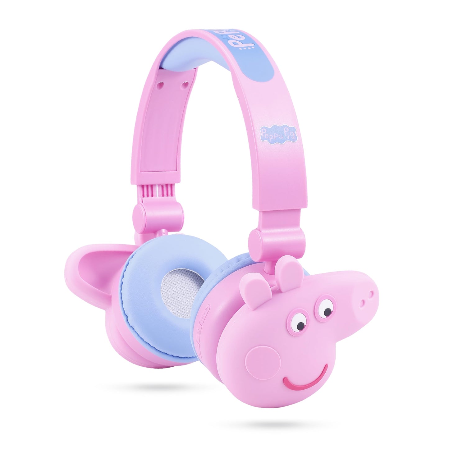 Peppa Pig - Kids Bluetooth Headphones, Wireless & Wired Over-Ear Headphones with Safe Volume, Adjustable Headband, Rechargeable Battery & Stereo Sound