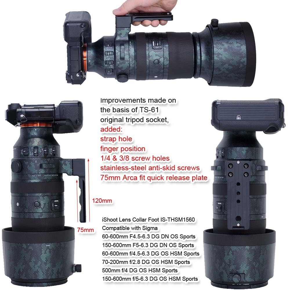 duomianshou Replacement Foot Lens Collar Stand Tripod Mount Ring Base Compatible with Sigma 60-600mm f/4.5-6.3 (DG DN OS Sports)(DG OS HSM