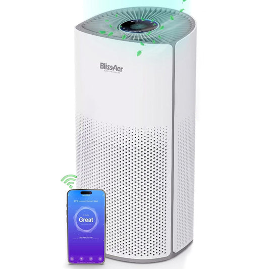 Air Purifier for Home Large Room Pets Up to 1800 Ft² - Smart WiFi & Voice Control True HEPA Air Purifier For Home Bedroom and Office, Smoke, Dust, Pet