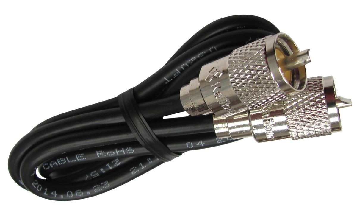 Procomm 1. 5' RG8X COAX WITH PL259 CONNECTORS (BLACK)