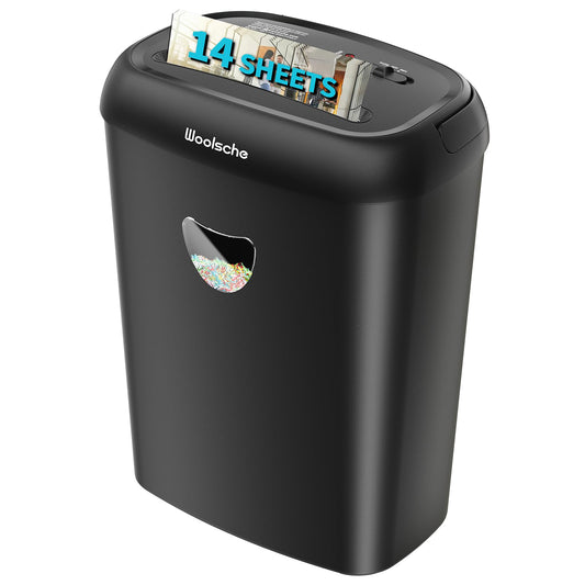 Home Office Paper Shredder,14-Sheet Cross Cut with 6.6-Gallon Basket, High Security Level P-4,3-Mode Design Shred Card/CD/Paper