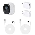 2Pack Power Cable for Arlo Pro and Arlo Pro 2, 16.4Ft/5m Weatherproof USB Cable, with Quick Charge 3.0 Power Adapter Continuously Charging Your