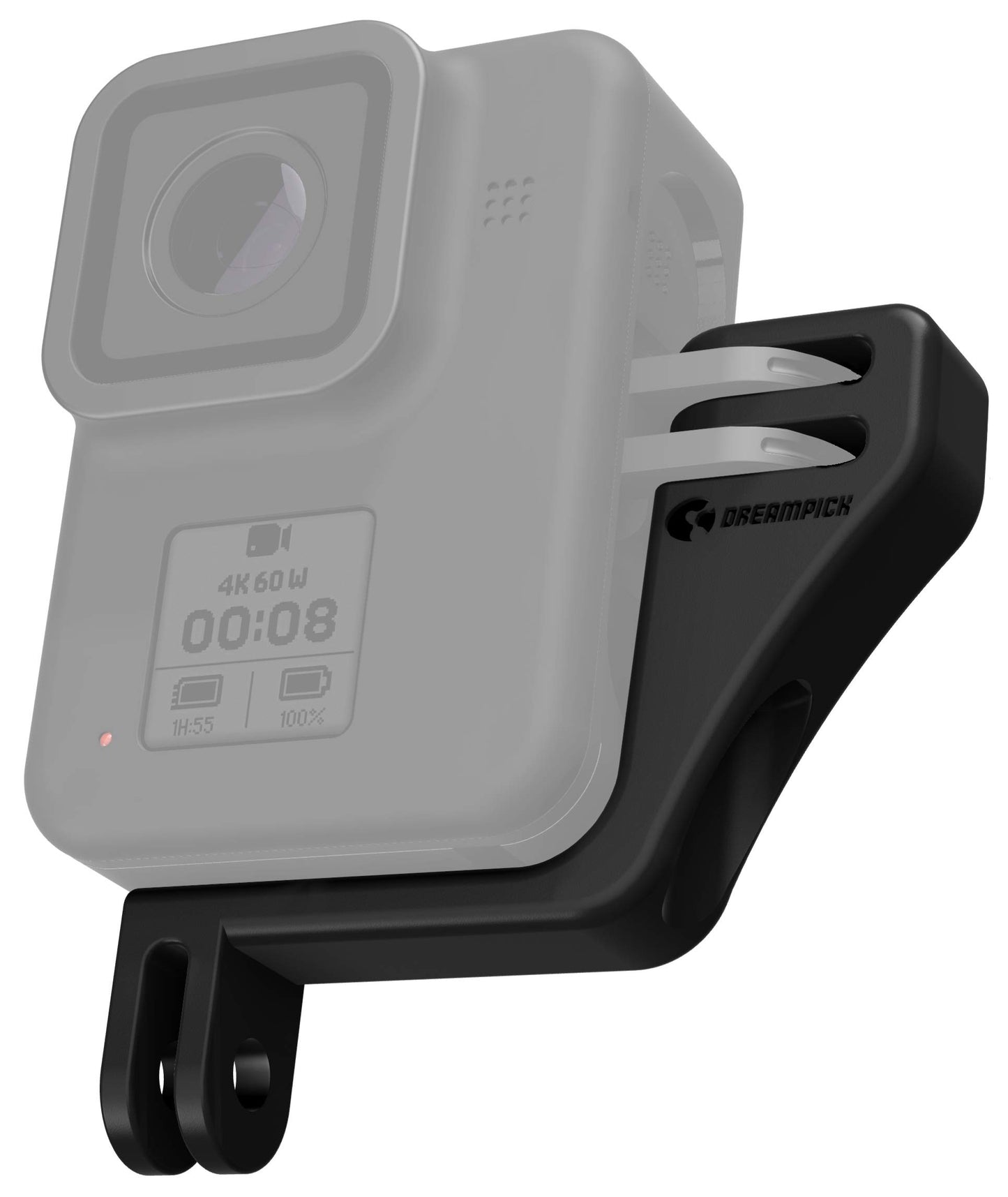 Dreampick Vertical Mount for GoPro Hero 12 11 10 9 8 7 6 5 4, DJI Osmo Action Vertical Frame Camera Vertical Mount, VRT Vertical Adapter (for Gopro