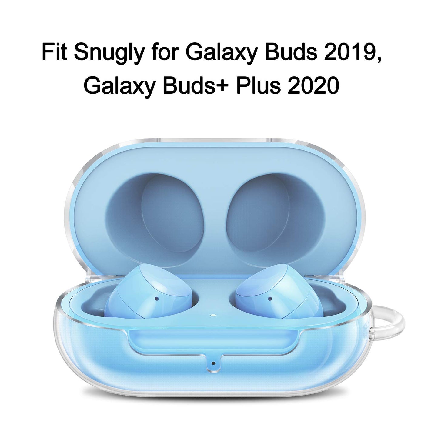 Fintie Case for Samsung Galaxy Buds Plus (2020) / Samsung Galaxy Buds (2019), Protective Hard Cover Skin with Keychain Carabiner Support Wireless