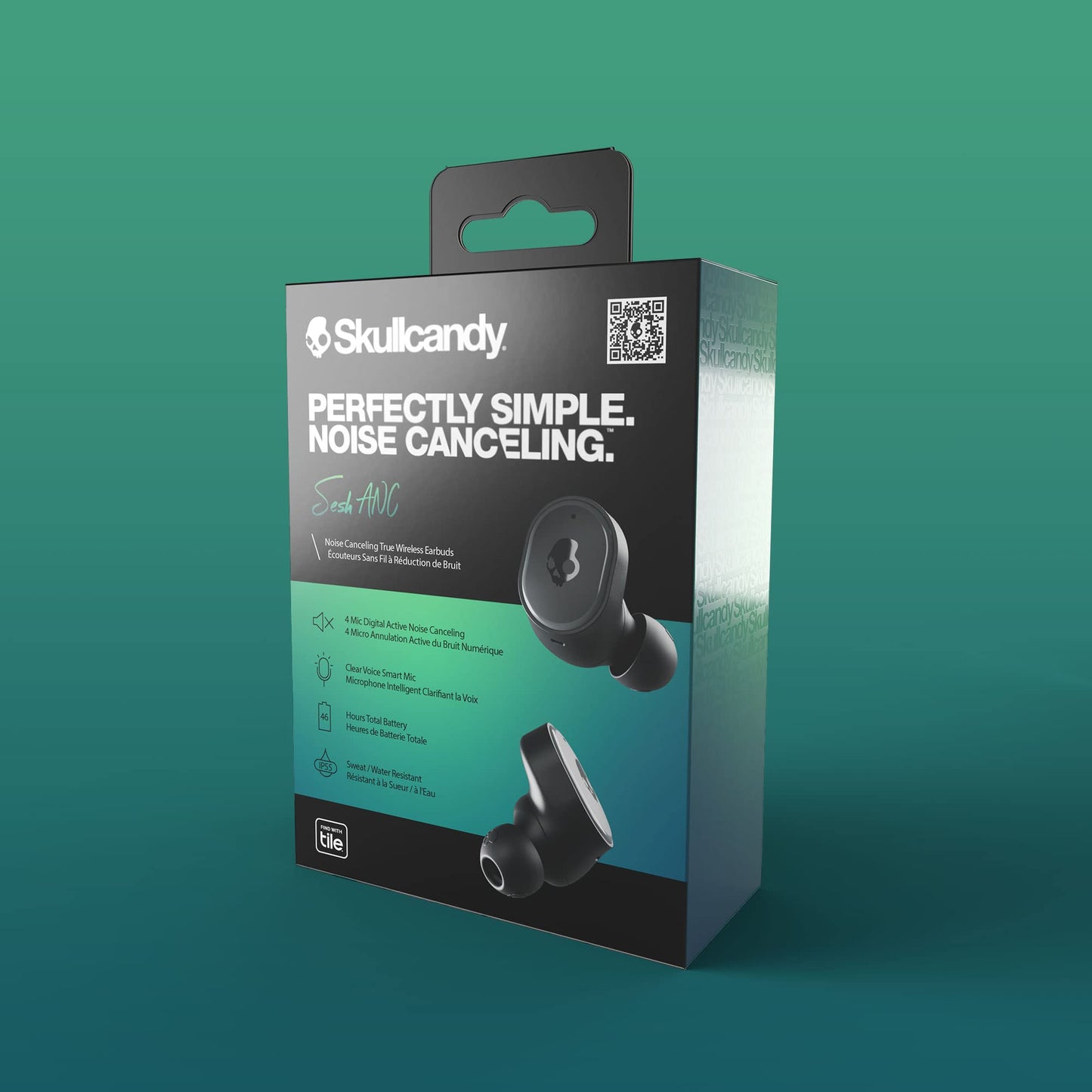 Skullcandy Sesh ANC Wireless Earbuds, Bluetooth Headphones, Noise Cancelling, Up to 46 Hours Battery with Charging Case, Sweat and Water Resistant