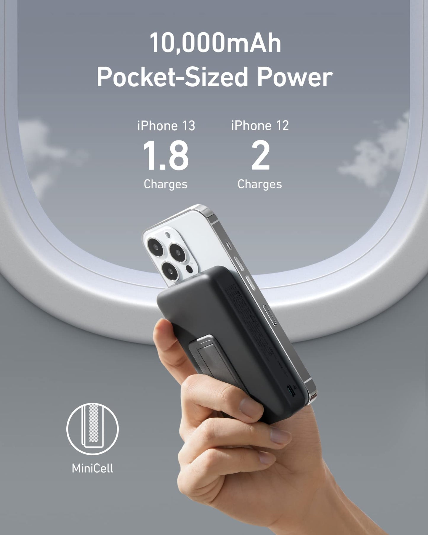 Anker 633 Magnetic Power Bank with Stand, 10,000mAh Portable Charger