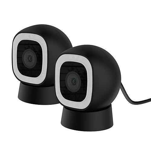 Luna 2K AI Wired Cameras for Home Security Outdoor/Indoor, 2.4GHz Wi-Fi, Smart Motion Alerts, Color Night Vision, Spotlight/Siren, Magnetic Mount