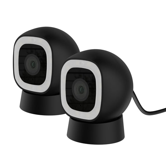 Luna 2K AI Wired Cameras for Home Security Outdoor/Indoor, 2.4GHz Wi-Fi, Smart Motion Alerts, Color Night Vision, Spotlight/Siren, Magnetic Mount