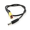 DGZZI XT60 Adapter Cable XT60 Male Bullet Connector to Male DC 5.5x2.1mm Power Cable for Fatshark Skyzone FPV Monitor Power
