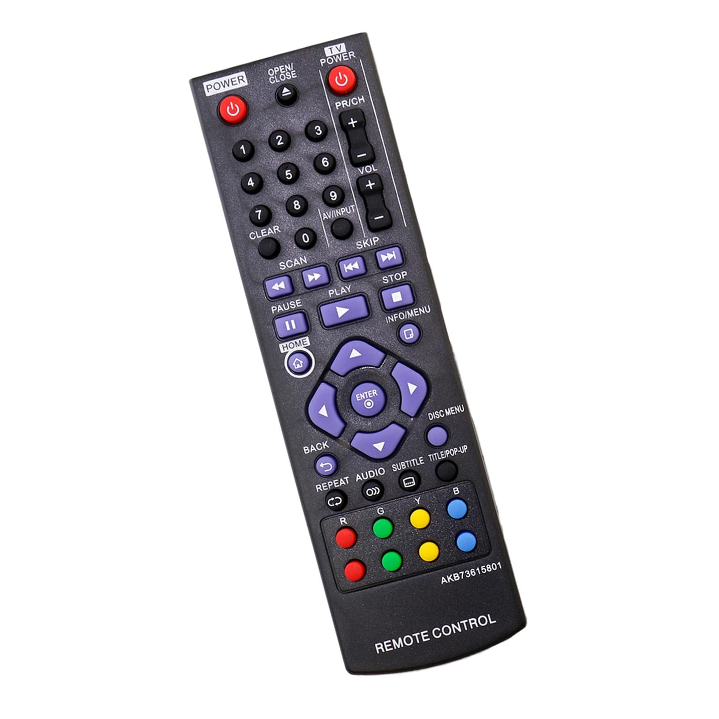 AKB73615801 Replace Remote Control fit for LG Blu-Ray Disc DVD Player BD220 BD630 BP125 BP125N BP135W-N BP200 BP220 BP220N BP320 BP320N BP325 BP325N