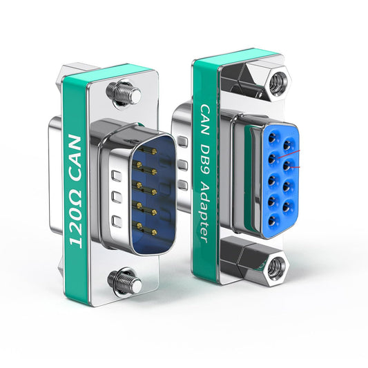 JUXINICE 2Pack CAN Bus DB9 Terminal Male to Female Connector Adatper with 120ohm Resistance Between CAN-H and CAN-L DB9-RS485 Adapter