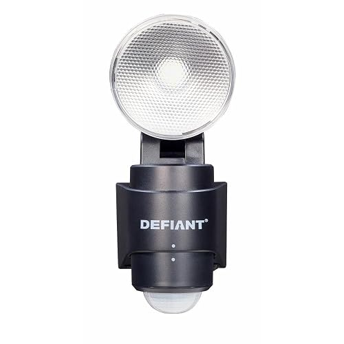 180-Degree 1-Head Outdoor Black LED Battery Power Flood Light
