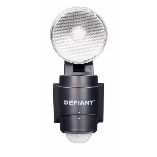 180-Degree 1-Head Outdoor Black LED Battery Power Flood Light