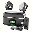 R RUCKERCO Lavalier Wireless Microphone for iPhone/Camera/PC/Laptop,Lightning/USB-C/Plug,Ultra-Low Latency,360° HD Recording,Intelligent Noise