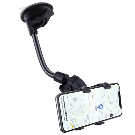 YZtree Phone Holders for Your Car: Windshield Phone Mount with Long Arm, 360° Rotation Strong Suction Cell Phone Car Mount, Anti-Shake Stabilizer