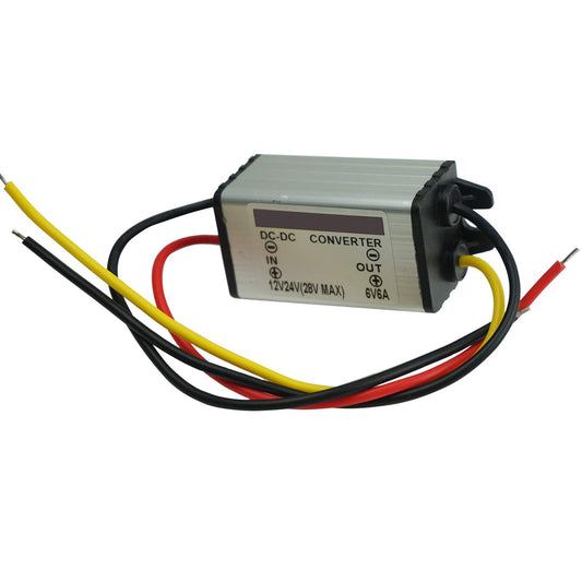 Proshopping DC Converter Regulator, 12V to 6V 6A 36W, Waterproof, High Efficiency, 5 Safety Protections, Fits 6V DC Appliances