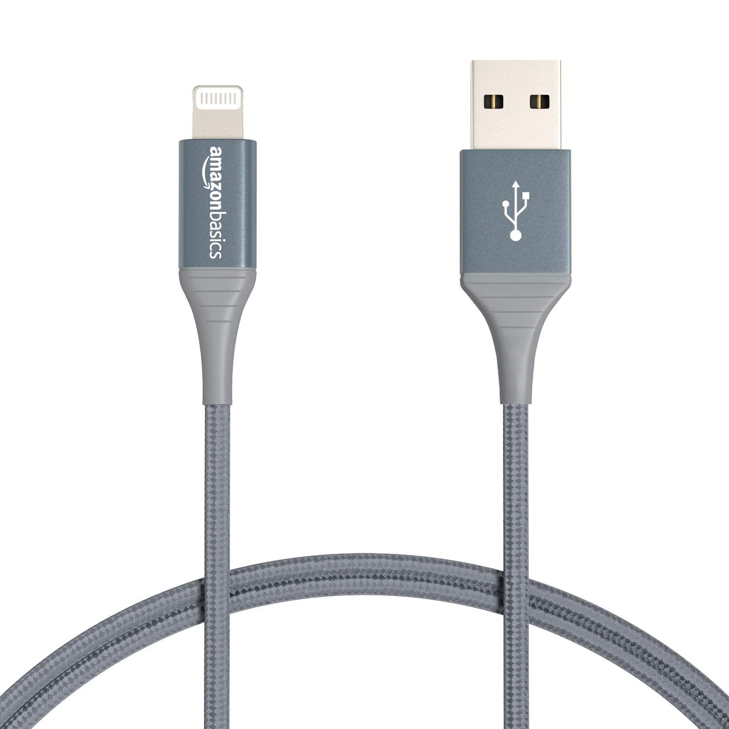 Amazon Basics USB-A to Lightning Charger Cable, Nylon Braided Cord, MFi Certified for Apple iPhone 14 13 12 11 X Xs Pro, Pro Max, Plus, iPad, 10,000…