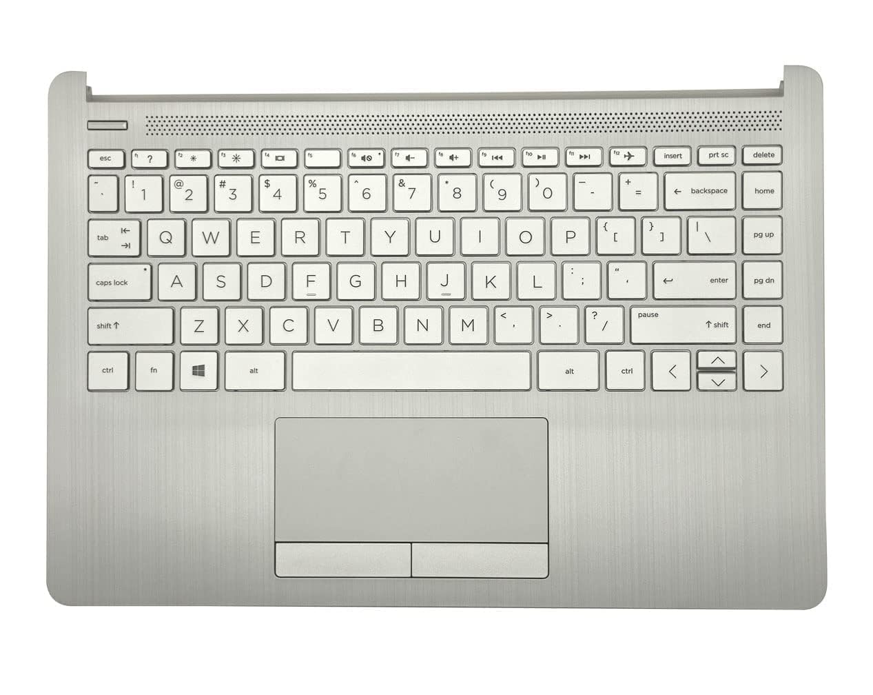 Replacement for HP 14Z-DK 14-DK 14-CF 14S-CF Laptop Upper Case Palmrest Touchpad with Keyboard Assembly L48648-001 6070B1581701 Natural Silver
