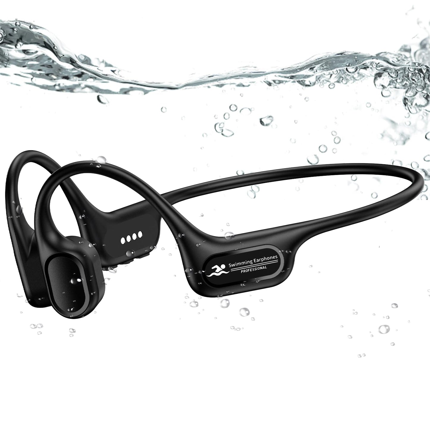 Hostena Swimming Headphones IP68 Waterproof, Open Ear Bone Conduction Underwater Headphones Bluetooth 5.4& MP3 with 32GB Memory Card…