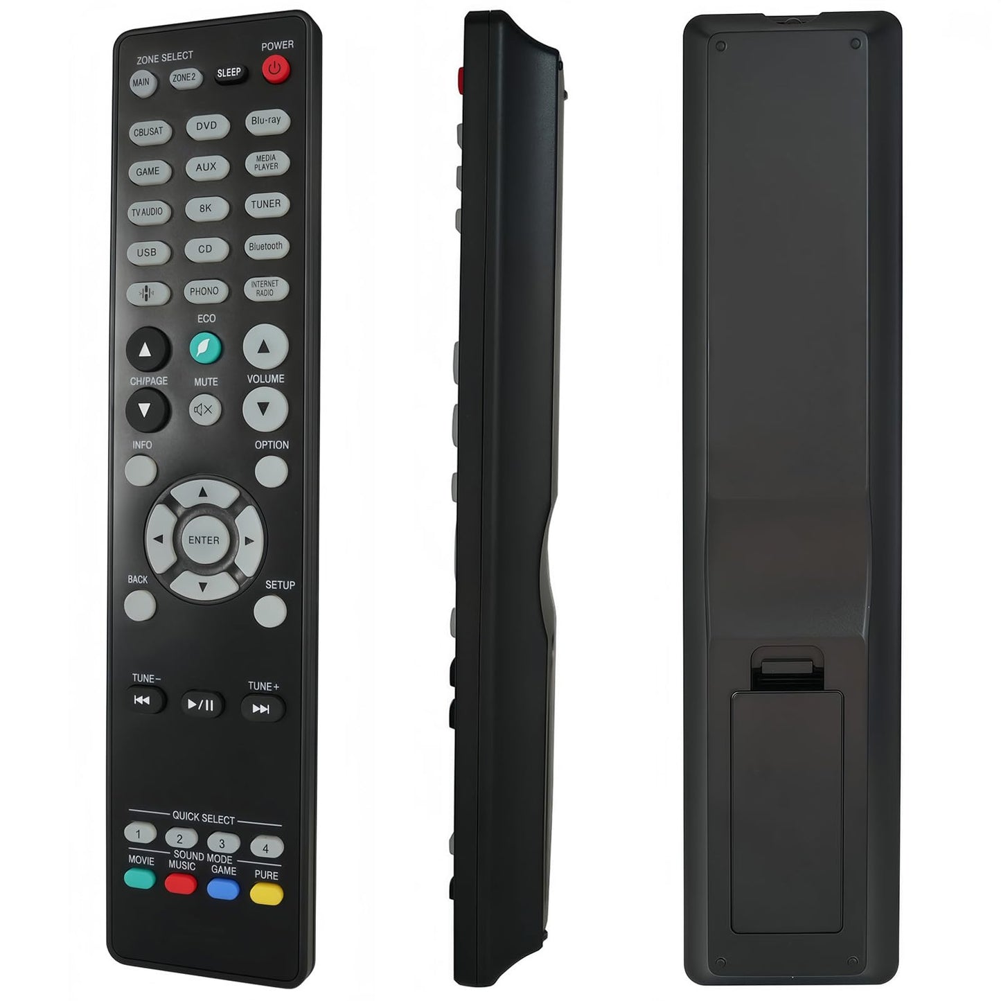 IR Replacement Remote Control for Denon AVR-S740H RC-1253 AVR-S760H RC-1217 AVR-S940H DRA-800H AVR-X2200W AVR-X2700H AVR-X3300W AVR-X1700H Home