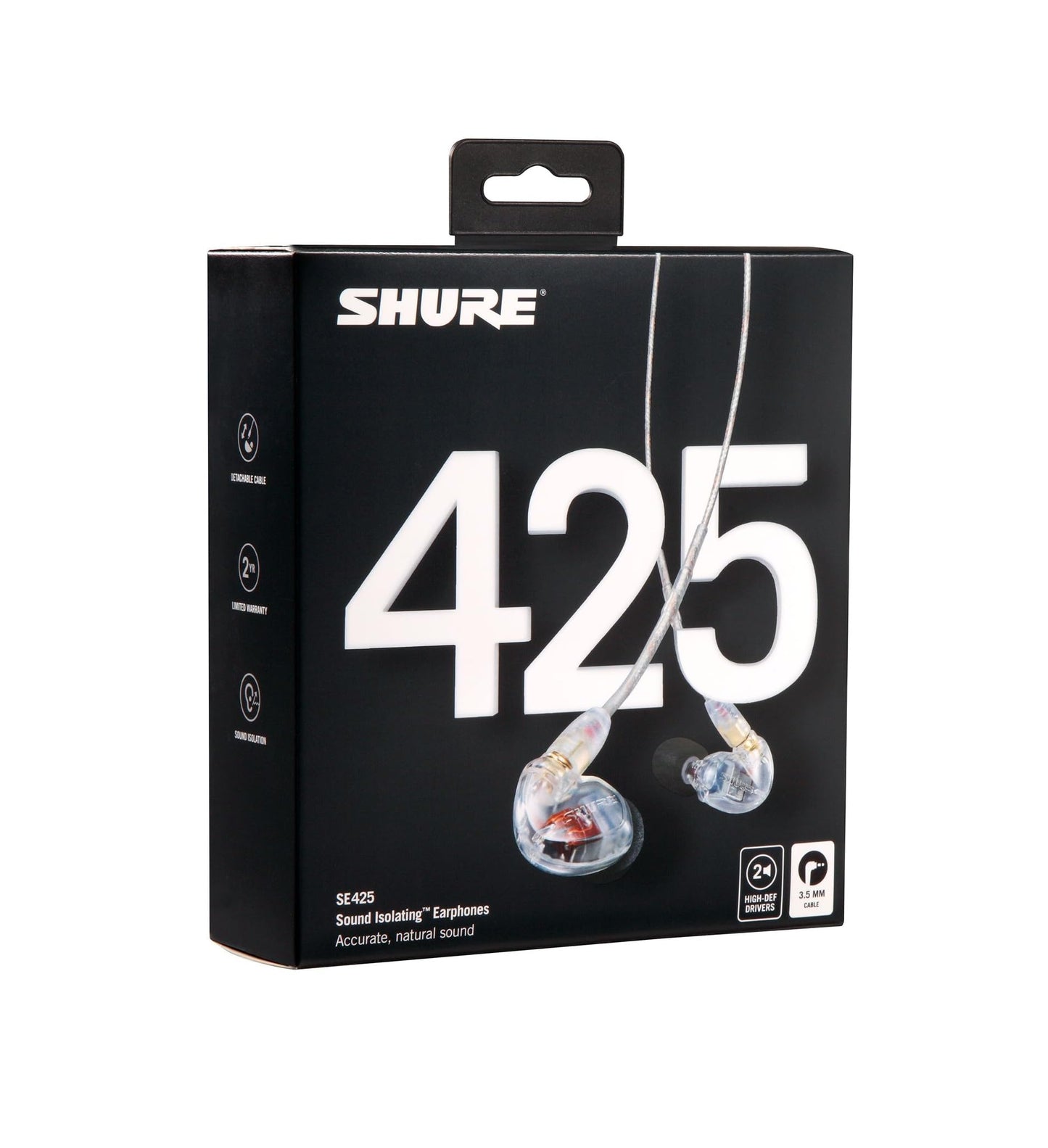 Shure SE425 PRO Wired Earbuds - Professional Sound Isolating Earphones with Detailed Sound, Dual-Driver Hybrid, Secure in-Ear Fit, Detachable Cable…