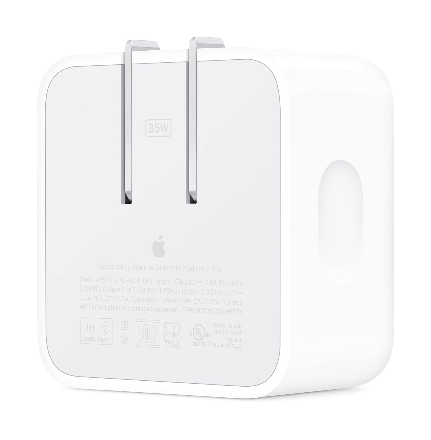 Apple 35W Dual USB-C Port Compact Power Adapter