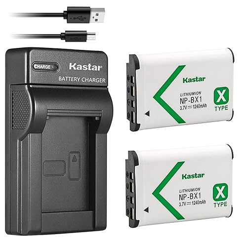Kastar Battery (X2) & Slim USB Charger Replacement for Sony NP-BX1 Cyber-Shot DSC-HX50VDSC-HX300DSC-RX1 RX1R RX100 RX100 II RX100M II RX100 III