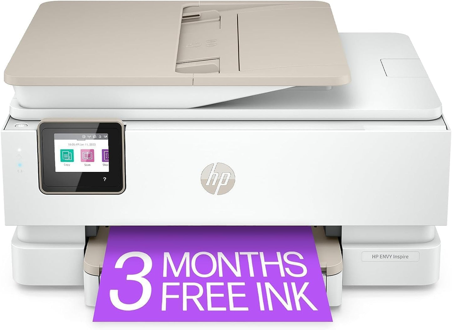 HP Envy Inspire 7955e Wireless All-in-One Inkjet Photo Printer - White, 3 Months Instant Ink & More with Optional Upgrade During Setup, Print, Copy