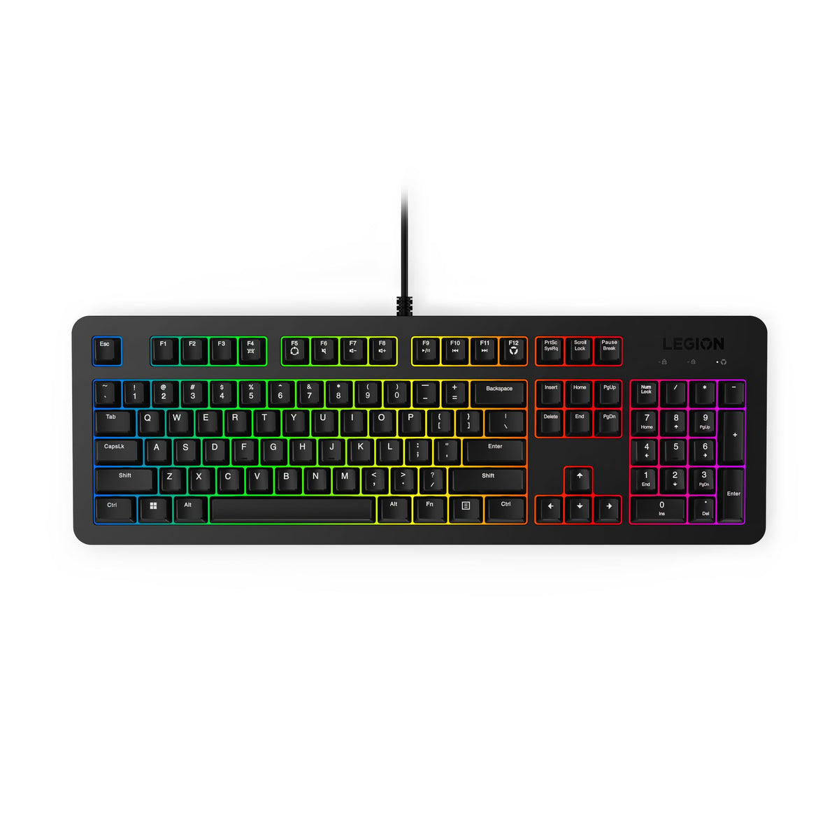 Lenovo Legion K310 RGB Wired Gaming Keyboard - Ultra-Fast Reaction Time with Tactile Keys, Quiet Key Membrane Switches, Silent Operation, RGB