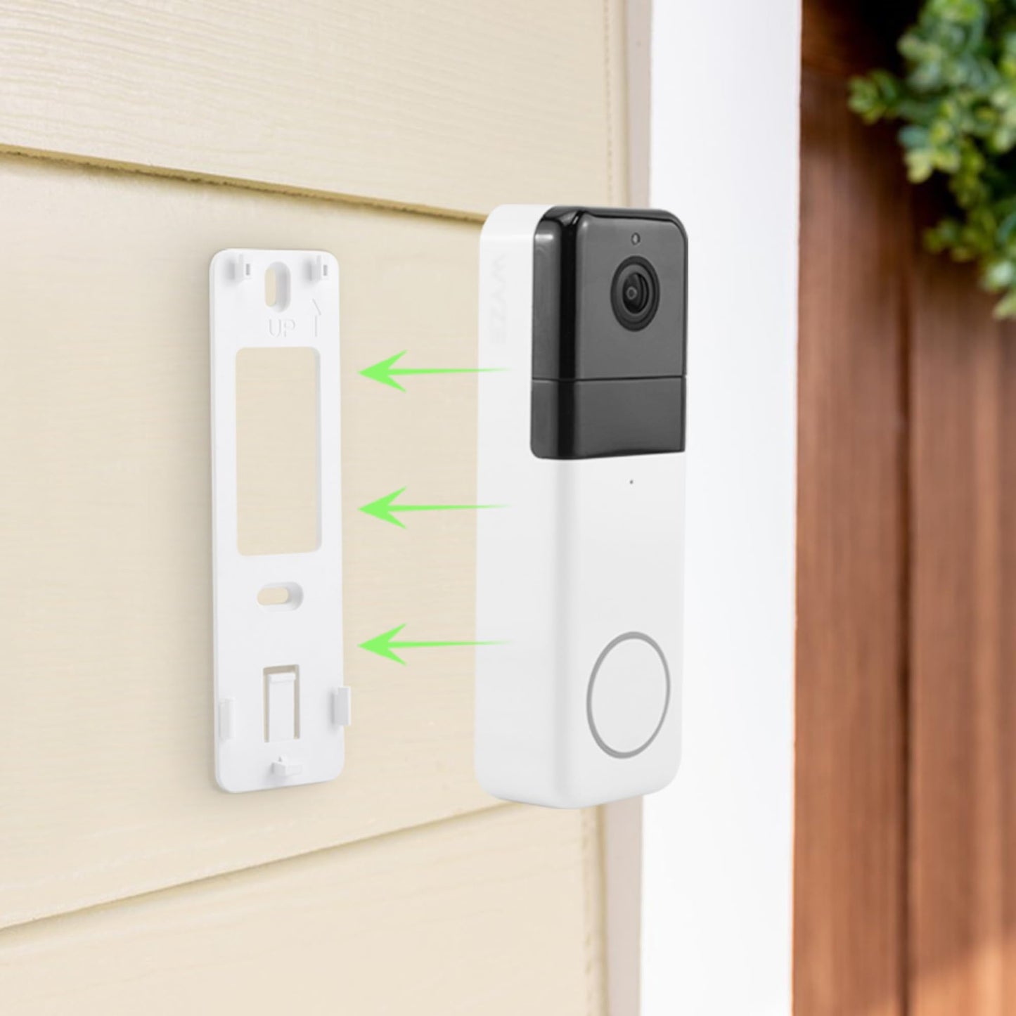 LEFXMOPHY 2-Pack Backplate for Wyze Wireless Video Doorbell Pro Back Plate Part with 2 Hole Screw Mounting Holder Accessory