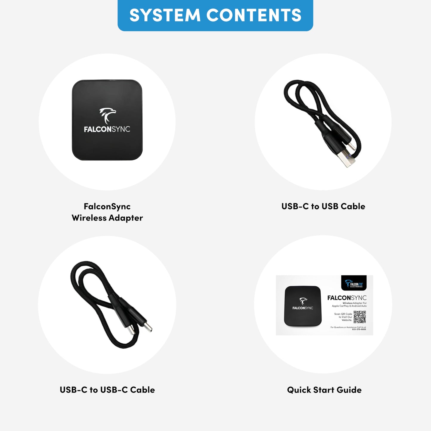 FalconEye Electronics FalconSync Wireless Apple CarPlay/Android Auto Adapter