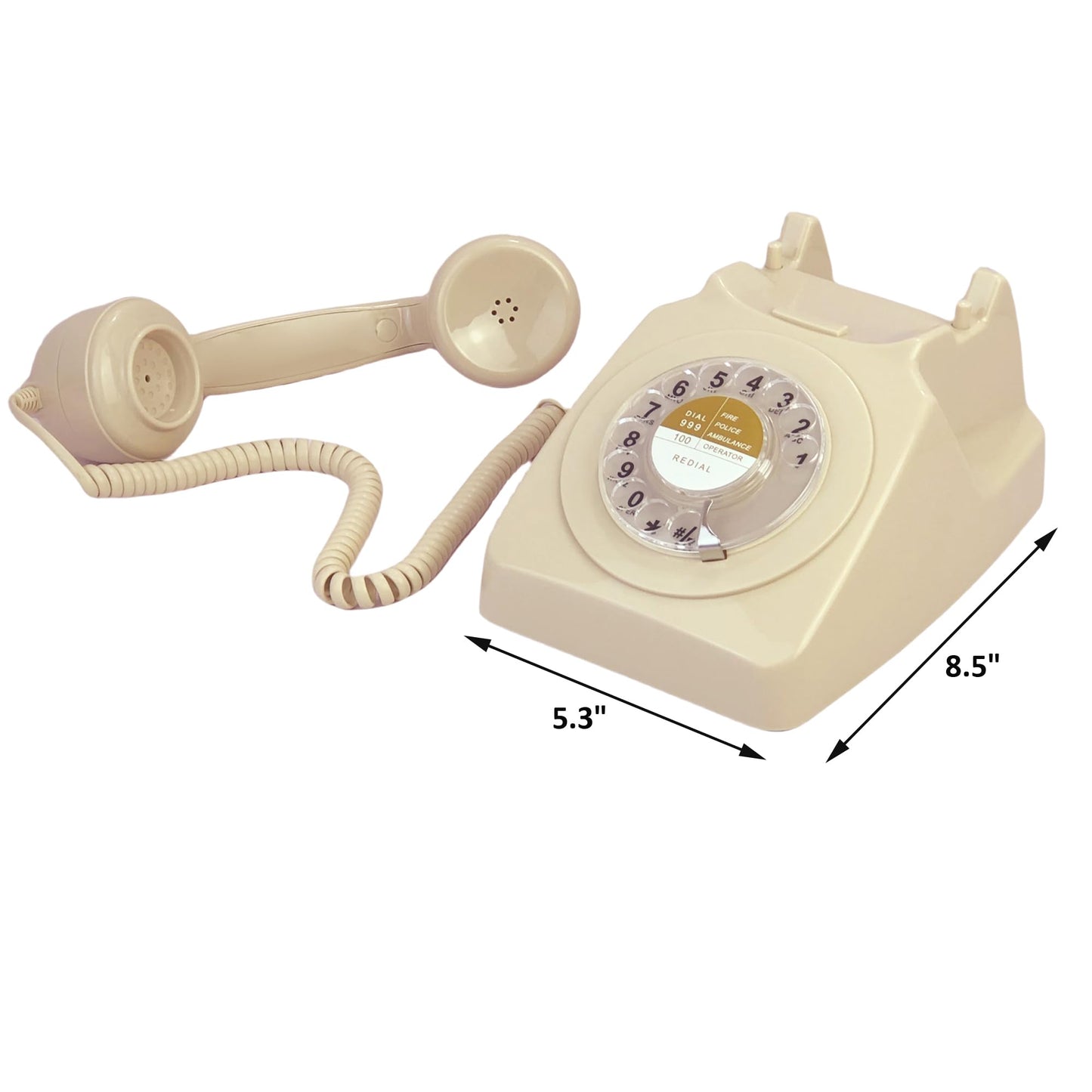 Benotek Retro Rotary Phone Old-Fashioned Decorated Antique Telephone Wired Landline Telephones for Home Office School Hotel Decor