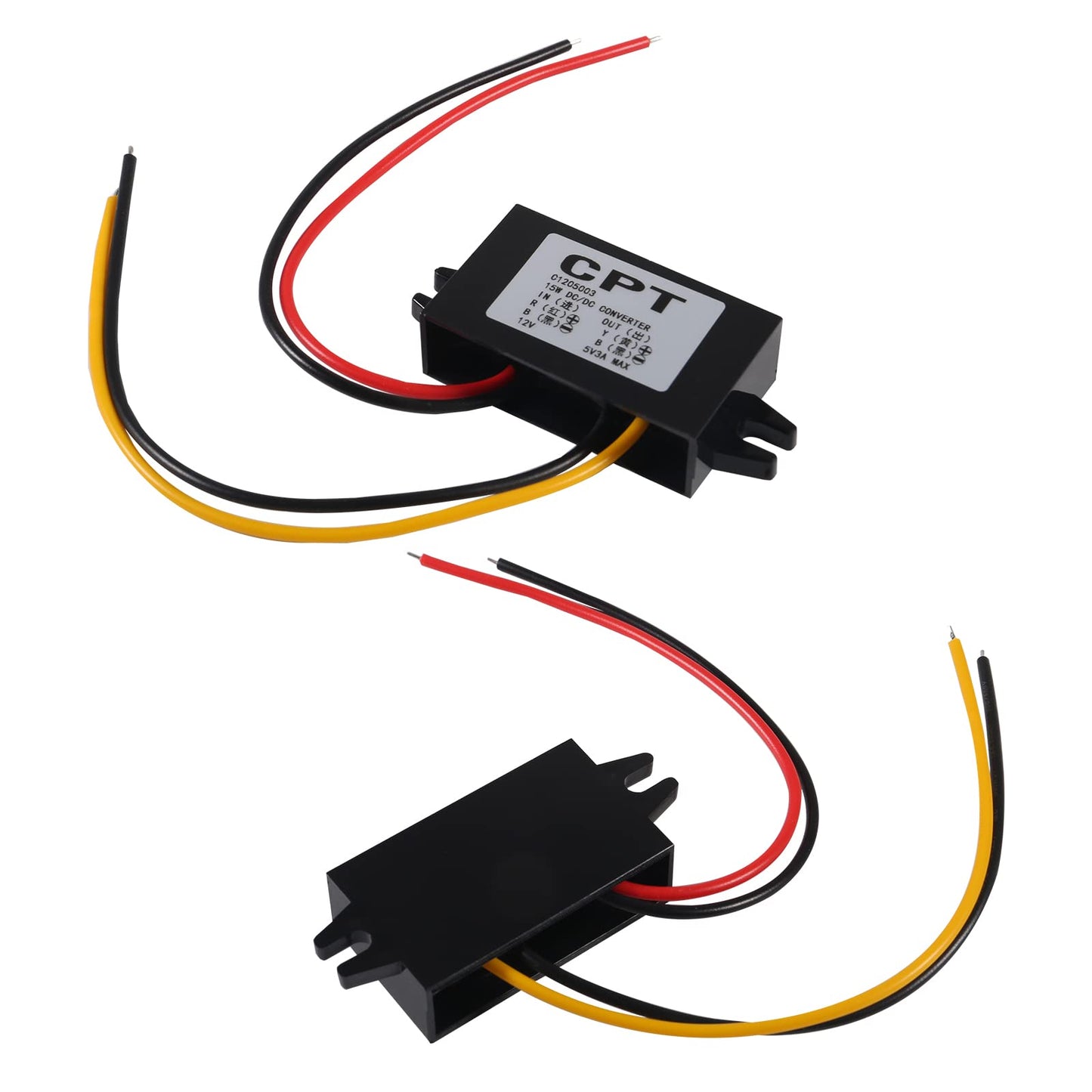 DIANN 12V to 5V 3A 15W Buck Converter Module - DC to DC Regulator Car Power Converter with Wire Interface