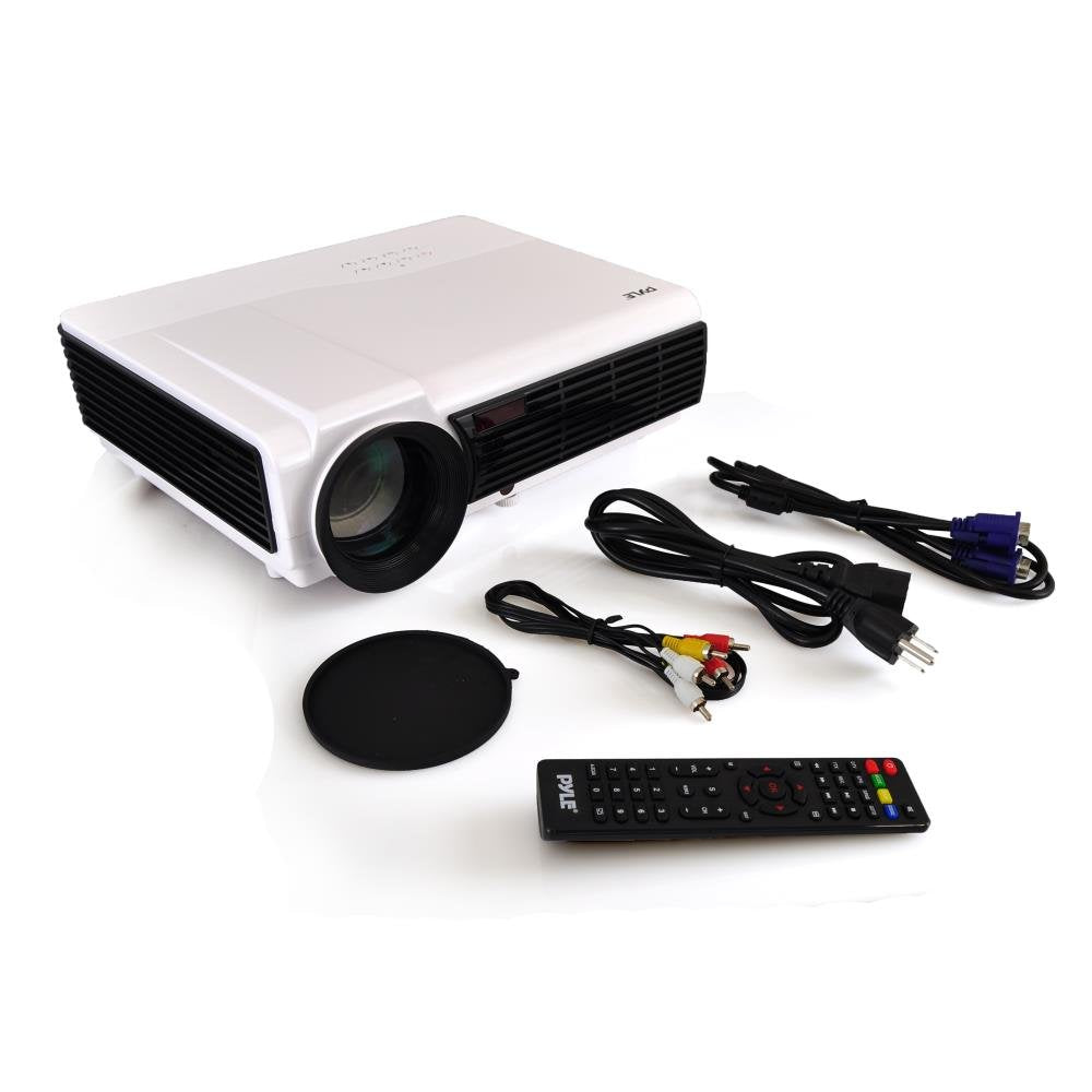 Pyle Video Projector 1080P Full HD Professional Cinema Home Theater Projection, Digital Multimedia File, Keystone Adjust Picture Presentation