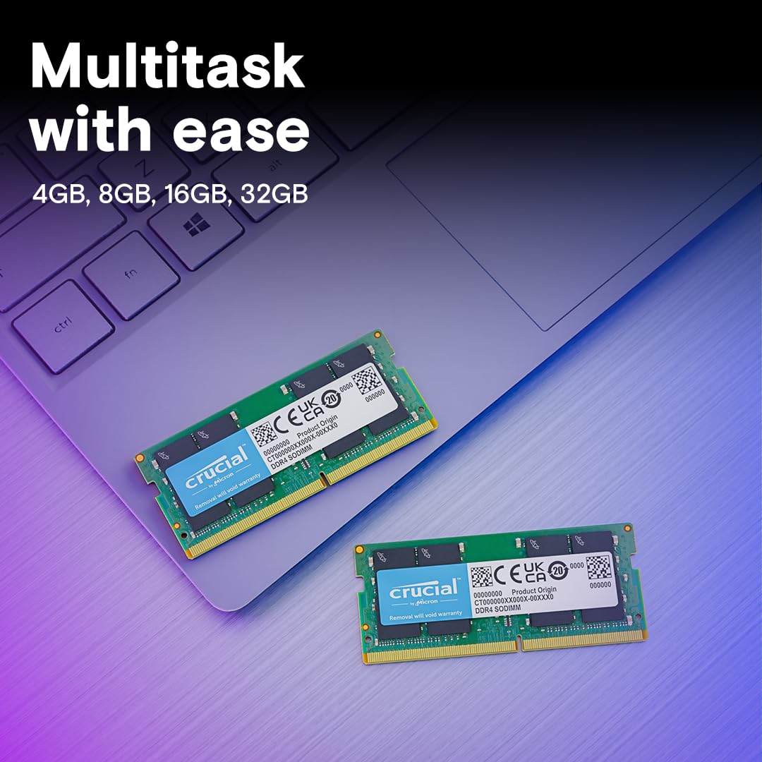 Crucial 16GB kit (8GBx2), 260-pin SODIMM, DDR4 PC4-19200,