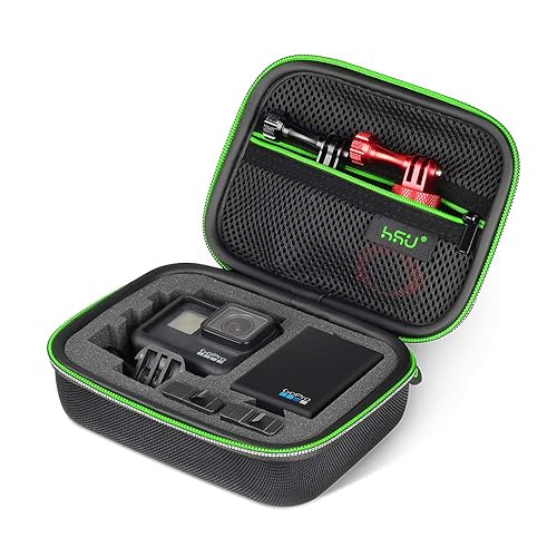Carrying Case for GoPro Hero 13/12/11/10/9/8/7/6/5 Black and Accessories, HSU Protective Security Bag, Storage Solution for Adventurers-Upgraded
