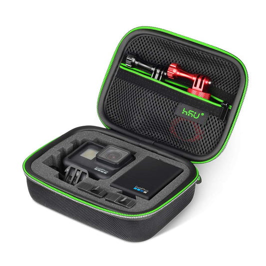 Carrying Case for GoPro Hero 13/12/11/10/9/8/7/6/5 Black and Accessories, HSU Protective Security Bag, Storage Solution for Adventurers-Upgraded