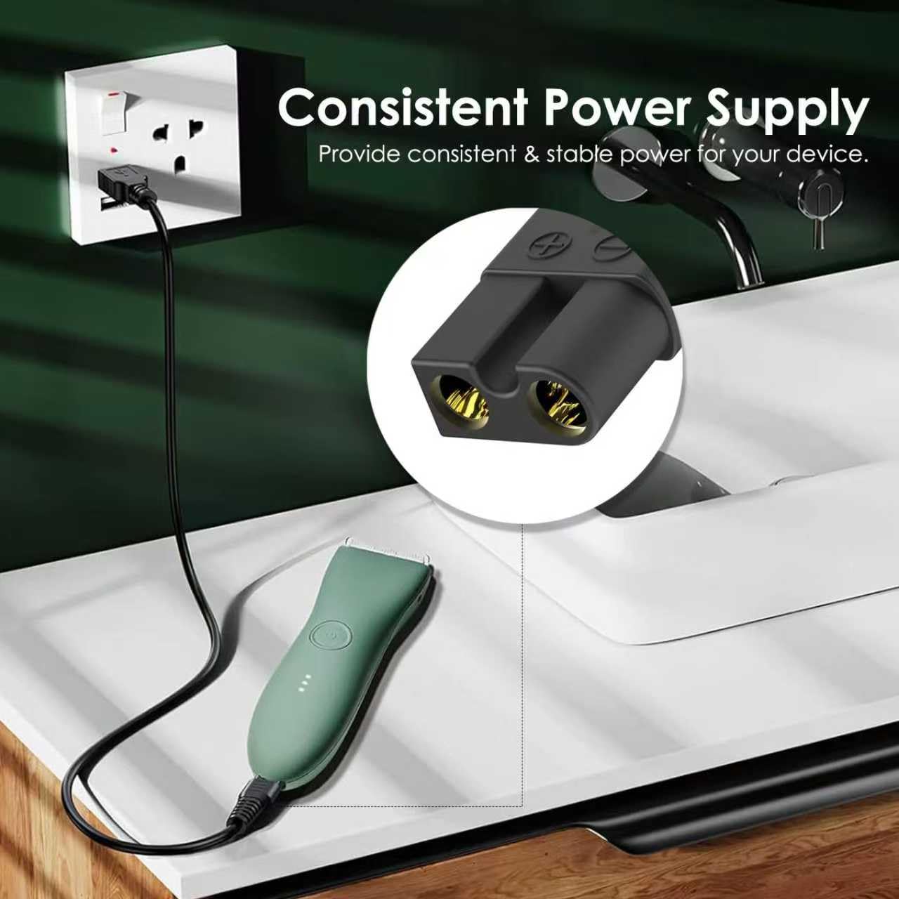 5V USB Charger Compatible with Meridian Grooming Electric Shaver Trimmer Replacement Charging Cable for Meridian Power Cord Adapter