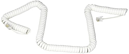 Trisonic Telephone Modular Coil Phone Cord, 15'