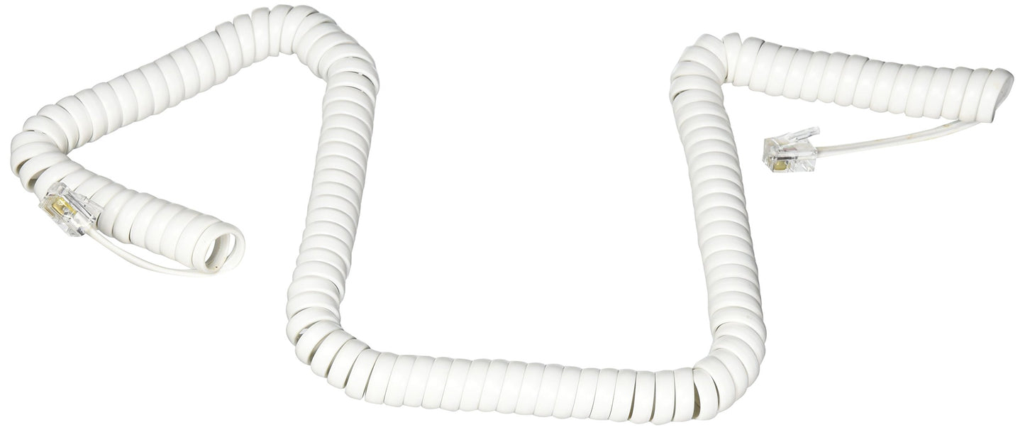 Trisonic Telephone Modular Coil Phone Cord, 15'