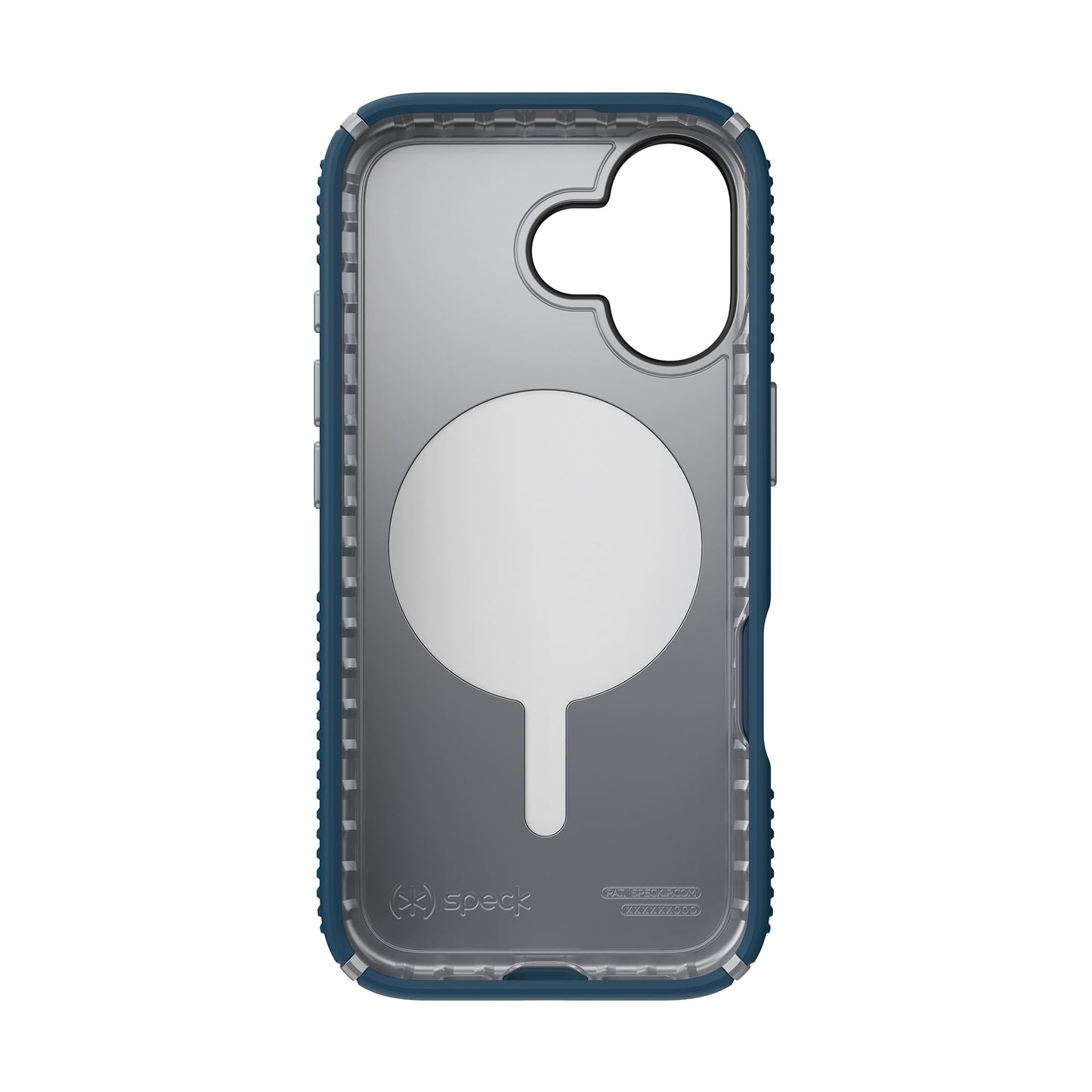 Speck PRESIDIO2 Grip for iPhone 17 Case, MagSafe-Compatible, Slim Protective Case, DEEP SEA/Silver Metallic/Spell Blue