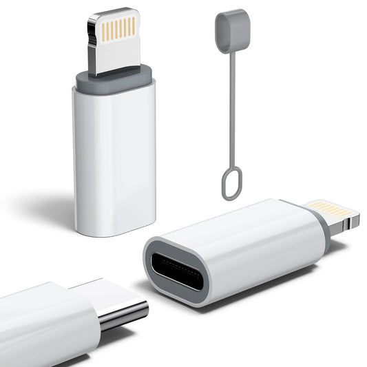 MFi Certified 27W USB C to Lightning Adapter (2 Pack) - Fast Charging Data Sync, Lightning to USB Type C Cable Adapter for iPhone14/13/12 Series…