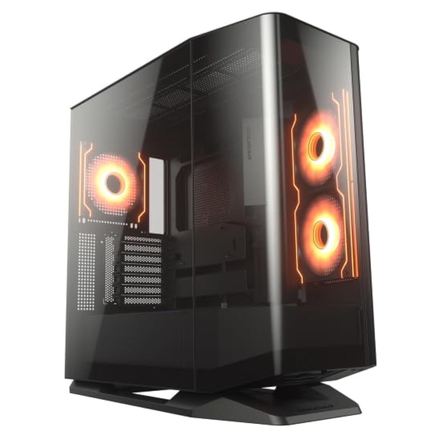 COUGAR FV270 RGB MidTower E-ATX Case, 420mm GPU Supported,Build-in ARGB PWM Fans,Breathe Streams,Prism of Light, RGB Hub,Filter Guard, Tool-Less